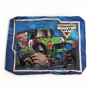 Monster Jam Grave Digger Pillowcase Standard Blue Kids Bedding Home Decor